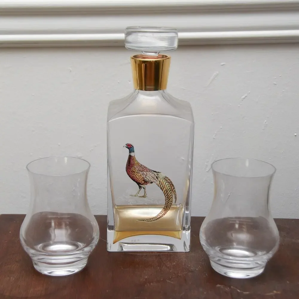 Rare Williams Sonoma Plymouth Crystal Whiskey Decanter Set